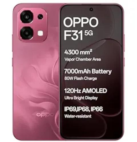 oppo f31 5g (bloom red, 8gb ram, 128gb storage)