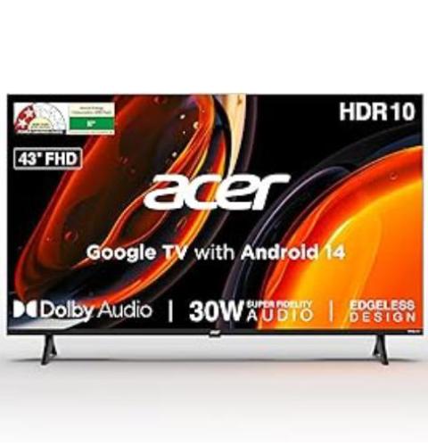 acer 108 cm (43 inches) ultra i series fhd smart led google tv ar43fdjgu2841bd