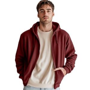 zipper hoodies for man stylish | 280 gsm rich cotton fleece solid regular fit hooded full sleeve sweatshirt for men