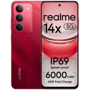 realme 14x 5g (jewel red, 128 gb) (6 gb ram)