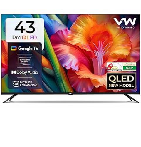 vw 109 cm (43 inches) pro series 4k ultra hd smart qled google tv vw43gq1